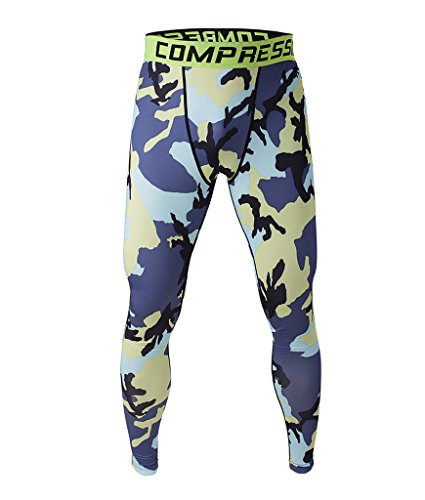 Showtime Men's Compression Leggings Camo Print HeatGear Active Long Pants