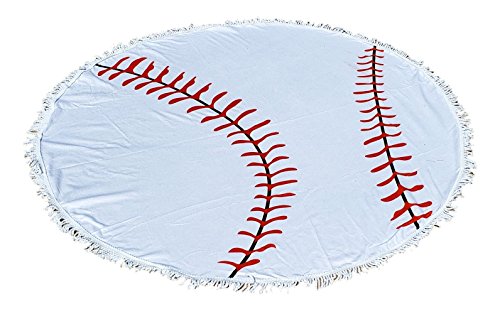 Algopix Similar Product 14 - Round Beach Towel Blanket Baseball