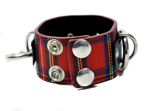 

Red Plaid Tartan O Ring Wristband