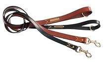 La Cinopelca Classic Leather Dog Training Lead, Brown 3/4" x 47 1/4"