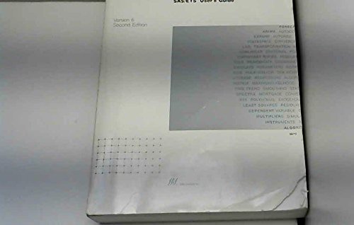 Sas/Ets User's Guide, Version 6 by SAS