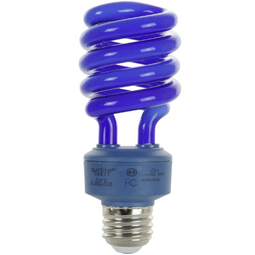 Sunlite SL24/B 24 Watt Spiral Energy Saving Compact Fluorescent CFL Light Bulb (100-Watt Incandescent Equivalent) Medium Base Blue