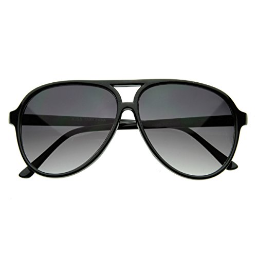 zeroUV - Large Classic Retro Plastic Aviator Sunglasses
