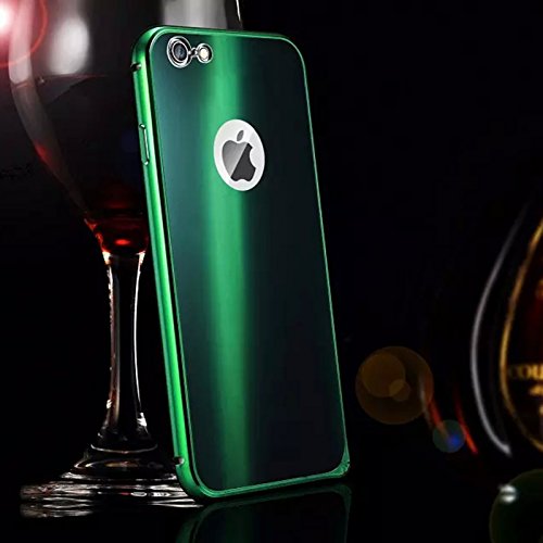 iPhone 6/6S Case, Dteck(TM) Luxury Air Aluminum Metal Frame Case with PC Back Case Protective Bumper Case for Apple iPhone 6/6S(4.7 inch)--Green