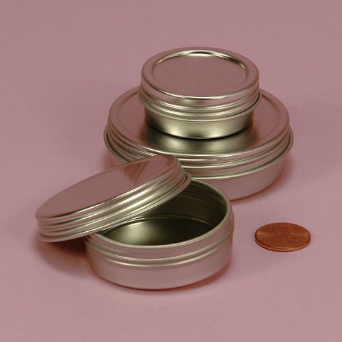 

Screw Top Round Steel Tins, 4oz (24 Per Pack)