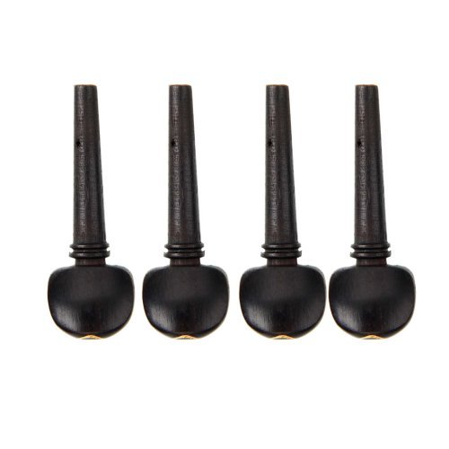 4pcs 1/4 Size Ebony Wooden Violin Fiddle Tuning Peg set Replacement Black