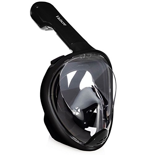 Vaincre 180° View Snorkel Mask Full Face Free Breathing Snorkeling with Anti-fog & Anti-leak, Dry Full Face Diving Mask