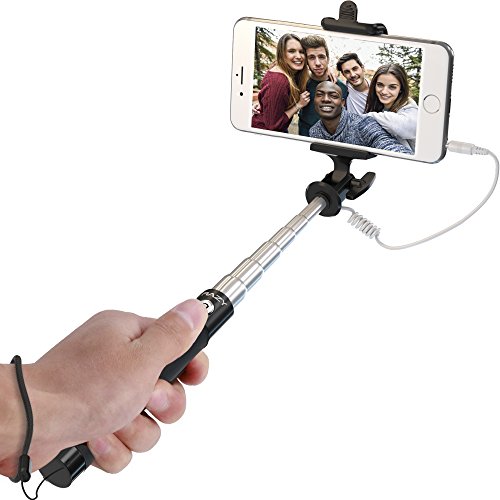 Selfie Stick Razy - Monopod Self-portrait Pole with Camera Holder and Remote Shutter Designed for Apple iPhone 6 plus 5 5s 5c 4 4s, Samsung Galaxy S3 S4 S5 S6 Edge, HTC One, Google Nexus, LG and Sony