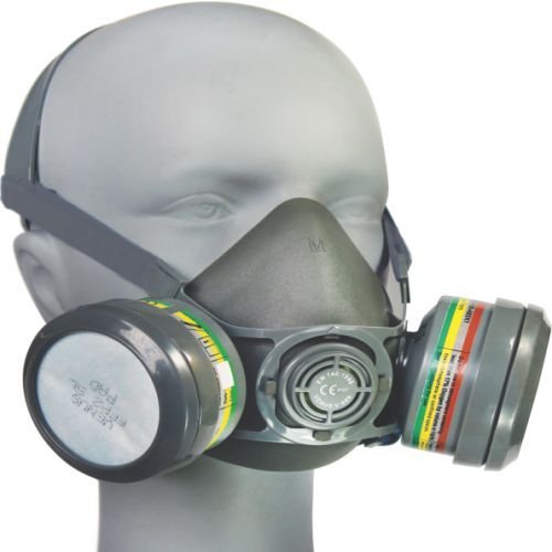 Venus Safety V-800+7800 Dual Half Mask with Rubber Multipurpose ABEK Cartridge