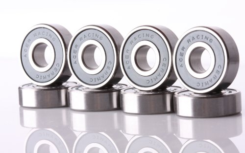 8 piece ACER SK8 Ceramic Skate bearing kit size 608