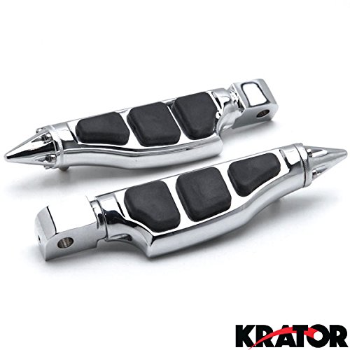 Krator® Stiletto Motorcycle Foot Pegs Footrests Left+Right For Honda Fury 2009-2013 Rear