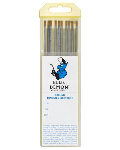 

Blue Demon TE15L X 1/8" X 7" Tungsten Electrode, 10-Pack