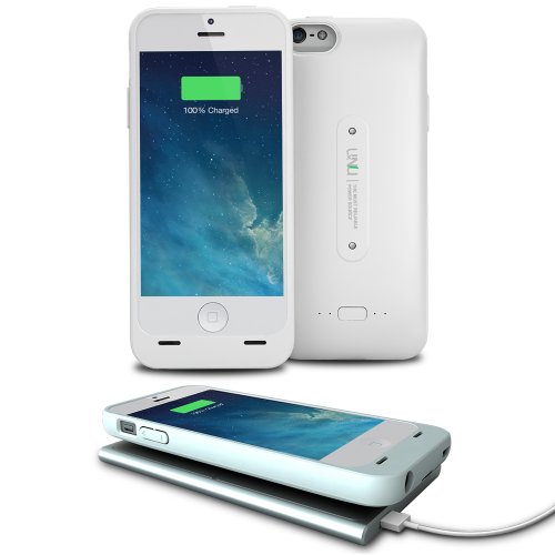 uNu Aero iPhone 5S Wireless Charging Battery Case - White