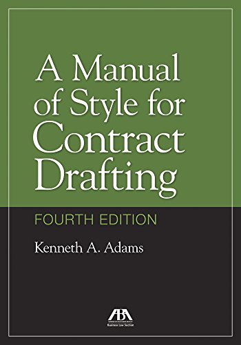 Algopix Similar Product 16 - A Manual of Style for Contract Drafting