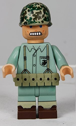 USMC Minifigure WWII Pacific Marine Highly Detailed Custom Building Military Soldier