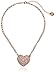 Betsey Johnson 'Pinktina' Patina Heart Pendant Necklace