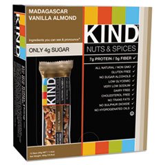 

* Nuts and Spices Bar, Madagascar Vanilla/Almond, 1.4 oz, 12/Box *
