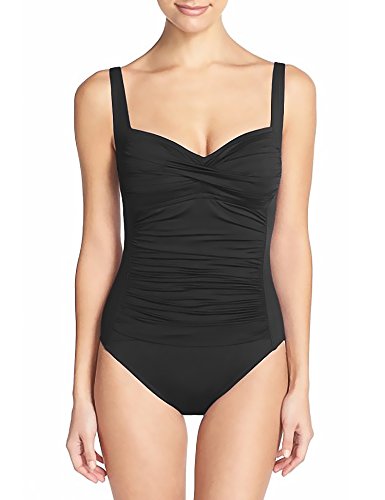 Vintage One Piece Swimsuits Women Push Up Bathing Suits with Ruffles