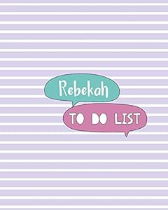 Rebekah To Do List: 100 Sheet 8x10 inches for Checklist, Planners, To-Do, Memo, Notes, Checkboxes and Initial name on Matte Pastel Seamless Cover , Rebekah To Do List