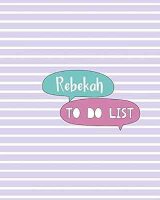 Rebekah To Do List: 100 Sheet 8x10 inches for Checklist, Planners, To-Do, Memo, Notes, Checkboxes and Initial name on Matte Pastel Seamless Cover , Rebekah To Do List