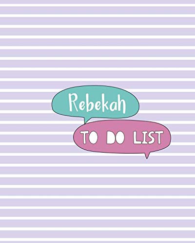 Rebekah To Do List: 100 Sheet 8x10 inches for Checklist, Planners, To-Do, Memo, Notes, Checkboxes and Initial name on Matte Pastel Seamless Cover , Rebekah To Do List by J B SBoon