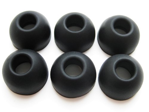 6 Medium (M-mch) Soft Comfort Replacement Earbuds Eartips Eargels for Motorola S-11 HD and S-11 Flex HD Bluetooth Wireless Stereo Headsets