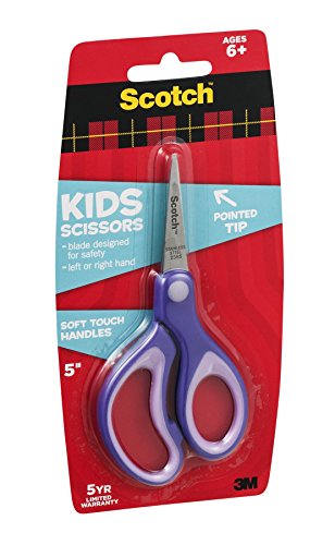 

Scotch Kids Scissors Pointed Tip Soft Touch Handles 5" EA (Pack of 6)