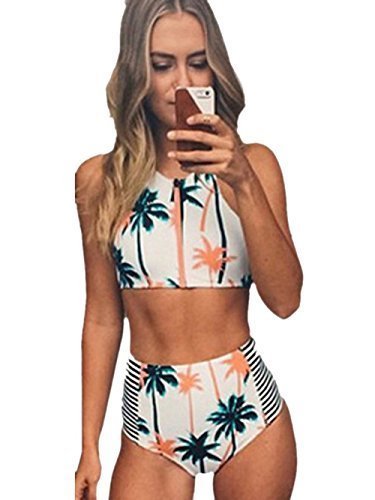 Zelura Sexy-temptation Women's Resort Halter One-piece Bikini