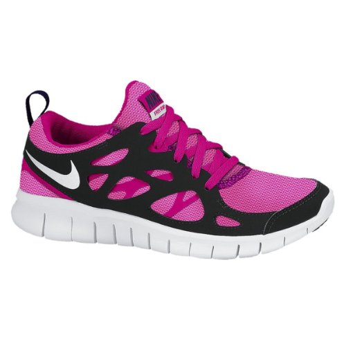 

Nike Free Run 2 LE Kids Running Shoe Vivid Pink/White-Pink/Glow-Black