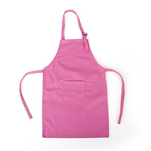 Opromo Colorful Cotton Canvas Kids Aprons with Pocket, Artist Apron & Chef Apron(S-XXL)