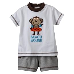 Product Image Infant Boys' Just One Year® by Carter's® Short-sleeve Monkey Short - Set White
