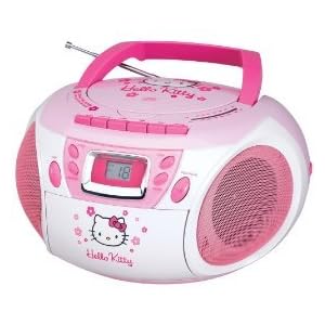 Hello Kitty Stereo CD Boombox с кассетного плеера / рекордера и AM / FM радио
