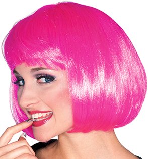 Super Model Hot Pink Wig