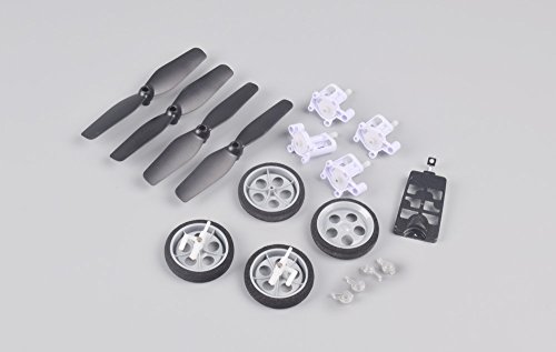 YouCute Spare Part Kit for Syma X9 Flying Quadcopter Car Rc Quadcopter Drone Black blade wheel motor frame