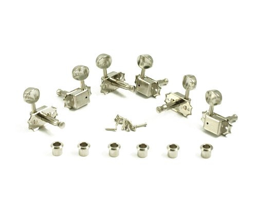 

Kluson® 3 Per Side Nickel Oval Metal Button