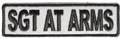 Sgt At Arms Patch 3.5 Inch Reflective - By Ivamis Trading - 3.5x1 inch