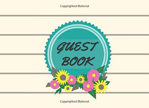 Guest Book: For Guests & Visitors to Sign at a Party, Baby Shower. - 100 Pages (8.25 x 6 inches) Paperback by niracha akkaahat