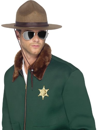Sheriff Costume Hat Adult: Brown