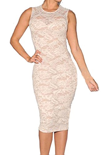 ZKESS Women's Sleeveless Lace Cocktail Party Dress