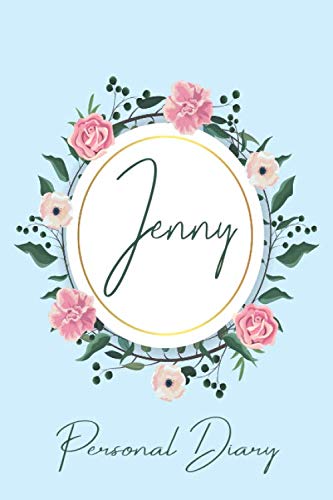 Jenny Personal Diary: Personalized Name Floral Blank Lined Journal For Girls And Women by Grabitees Customized Name Designs