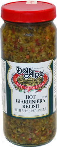 Dell'Alpe Hot Relish Giardiniera 16 oz