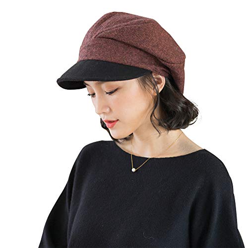 Algopix Similar Product 2 - 677888 Newsboy Hat for Women Wool Hat