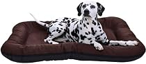 In und Outdoor Hundebett XXL 117 x 86cm Braun Eckig Wasserdicht Hundesofa Hundekorb