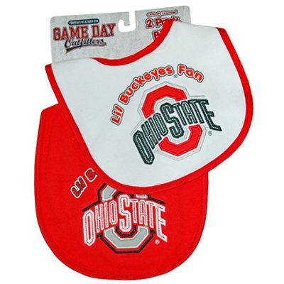Ohio State Buckeyes Premium Cotton Baby Bibs: 2 Pack