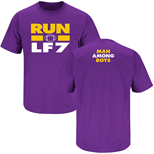 LSU Football Fans Run LF7 Purple Tee Shirt