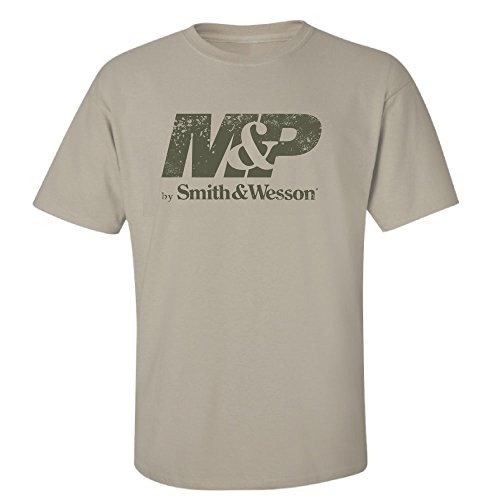 M&P Distressed Logo Tee in Sand