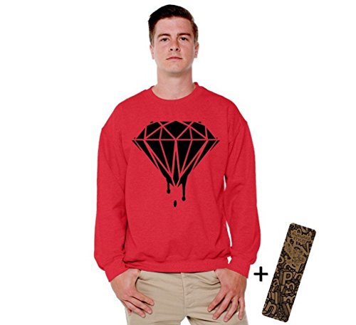 Awkwardstyles Diamond Crewneck Black Dripping Melting Sweatshirt + Bookmark