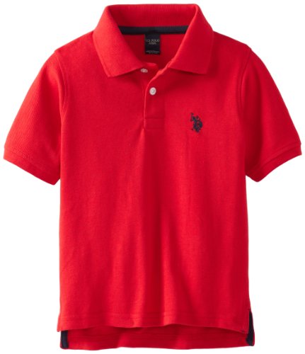U.S. Polo Assn. Boys' Classic Polo Shirt, Engine Red, 5/6