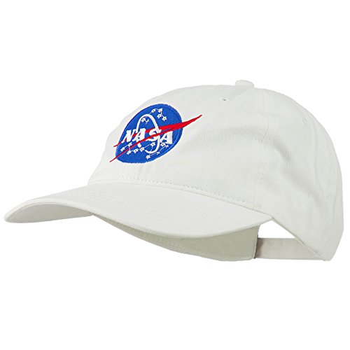 NASA Insignia Embroidered Pigment Dyed Cap - White
