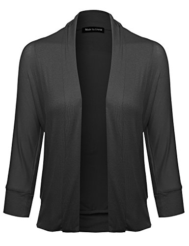 MBE Women's Super Comfy Open Front Drape Cardigan